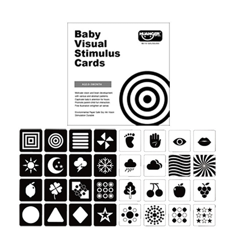 0-36M Baby Early Education Card Black And White Cards  Color Training Visual Stimulation Montessori Shape Animal Cognitive Toys
