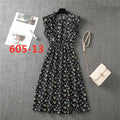 Summer New 2021 Women&#39;s Elegant Sundress Slim Sleeveless Woman Sundress Ruffles Knee Length Clothes Red Beach Party Dresses For