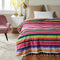 Boho Ethnic Style Beach Blanket Beach Towel Tassels Throw Rug Mexican Style Blankets Picnic Blanket Handmade Striped Tablecloth