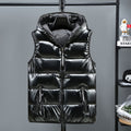 2022 New Women Winter Vests Hooded Short Bright Color Vest Cotton Padded Sleeveless Coat Female Waterproof Thick Waistcoat