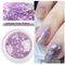 Crystal Fire Opal Flakes Nail Sequins Purple Holographic Glitter DIY Chrome Powder for Spring Nails Manicure Paillettes GL1857