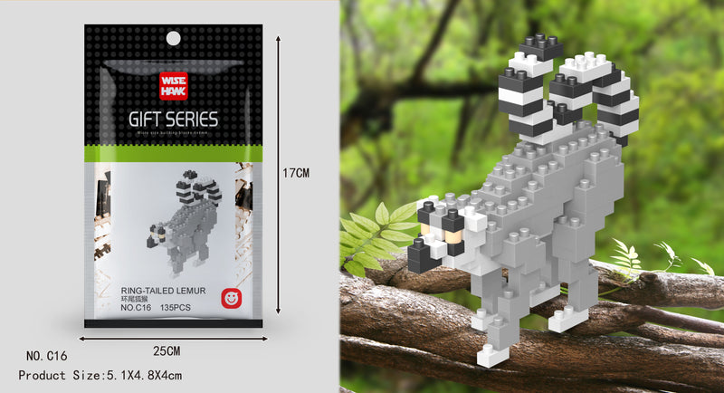 Mini Building Blocks 3D Animal  Diamond Model Micro Bricks Dog Cat Bird Moose Wolf Panda Macaw Toys For Children Birthday Gifts