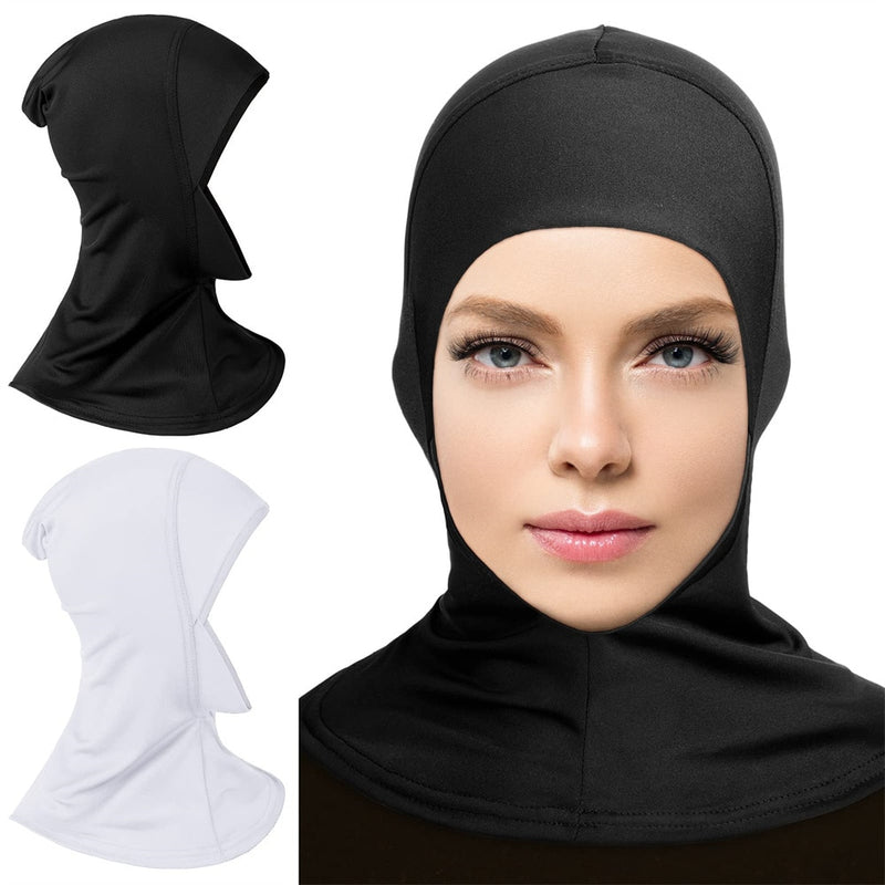 Muslim Underscarf Women Modal Hijab Cap Adjustable Muslim Stretchy Turban Full Cover Shawl Cap Full Neck Coverage for Lady