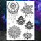 Sexy Black Henna Temporary Tattoos For Women Girls Body Art Decoration Fake Jewelry Chains Waterproof Mandala Flower Tatoos Kit