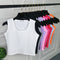 Sexy Women Round Neck Pure Color Crop Tops Patchwork  Sleeveless Camisole Tank Tops Fashion Ladies Slim Vest Tee Top T-shirt Hot