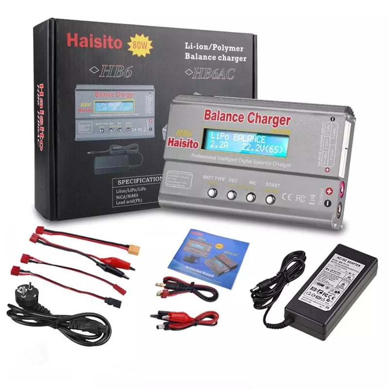 HTRC IMAX B6 80W Lipo Charger For NiMh Li-ion Ni-Cd Lipo Battery Charger Balance Discharger+15V 6A Adapter Optional Rc Charger