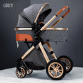 Luxury Baby Stroller 3 in 1 High Landscape Baby Cart Can Sit Can Lie Portable Pushchair Baby Cradel Infant Carrier Free Shipping