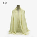 180X95CM Women Classic Muslim Crinkle Hijab Scarf Soft Cotton Head Scarves Turban Shawls Wraps Islamic Headband Femme Musulman