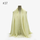 180X95CM Women Classic Muslim Crinkle Hijab Scarf Soft Cotton Head Scarves Turban Shawls Wraps Islamic Headband Femme Musulman