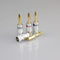 4pcs Banana Connector 4mm Speaker banana plugs 24K Copper gold plated 4mm Banana Jack match with 4mm binding post