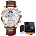 LIGE Men Watch Luxury Leather Waterproof Sport Quartz Wristwatch Chronograph Military Watch for Men Relogio Masculino Men‘s Gift