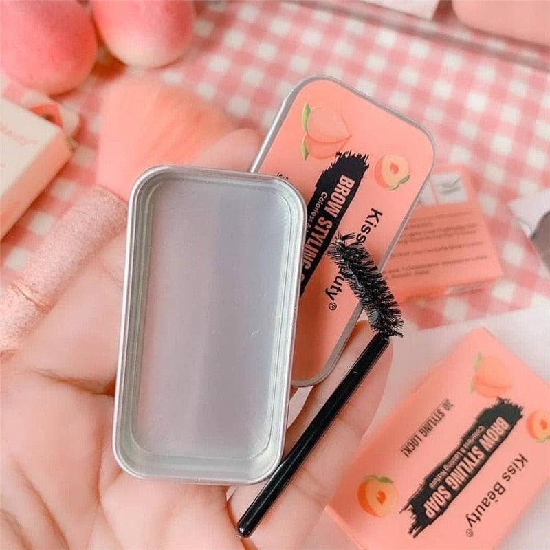Eyebrow Styling Gel Brows Wax Sculpt Soap Waterproof Long-Lasting 3D Feathery Wild Brow Styling Easy To Wear Makeup Eyebrow