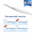 NAGARAKU Eyelash Extension Tweezers False Eyelashes Makeup Stainless Steel Professional Tweezer 3D Accurate Pincet