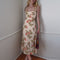 Dresses For Women 2022 Elegant Vintage Floral Dress Frill Sweetheart Neck Sleeveless Strap Tie Ruffle Hem Summer Beach Dress