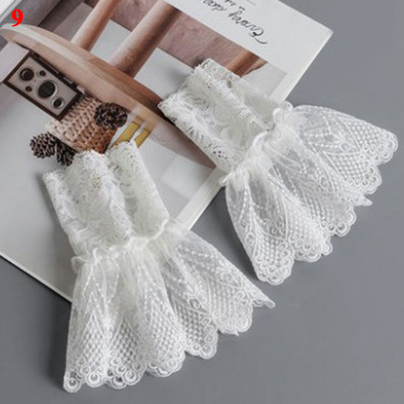 New Fake sleeves autumn winter wild sweater decorative sleeves pleated wrist Pleated organ fake sleeves universal fake cuff
