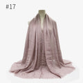 180X95CM Women Classic Muslim Crinkle Hijab Scarf Soft Cotton Head Scarves Turban Shawls Wraps Islamic Headband Femme Musulman