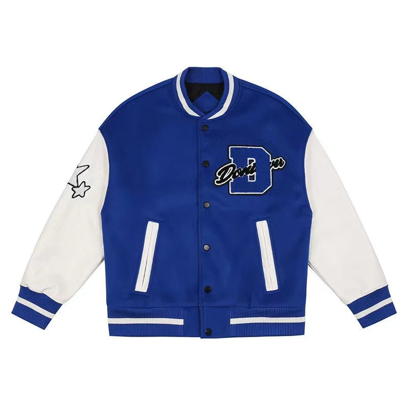 2021 street retro Letter embroidery baseball uniform cotton bomber jacket women winter loose all-match casual thickened jacket
