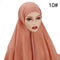 Muslim Chiffon Scarf For Women Fashion Veil Instant Hijab Wrap Headscarf Islam Solid Color Cap Musulman Wrap Scarves 25 Colors