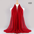 2021 NEW Flocked Bubble Cotton Scarf Hijabs For Muslim Women Soild Color Breathable Islamic Headscarf Arab Head Scarves