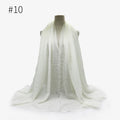 180X95CM Women Classic Muslim Crinkle Hijab Scarf Soft Cotton Head Scarves Turban Shawls Wraps Islamic Headband Femme Musulman