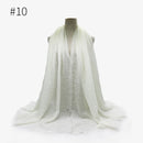 180X95CM Women Classic Muslim Crinkle Hijab Scarf Soft Cotton Head Scarves Turban Shawls Wraps Islamic Headband Femme Musulman