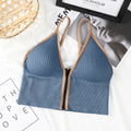Women&#39;s Bra New Front Zipper Bras Sports Tops Gym Women Fitness Comfortable And Breathable Without Restraint   Crop Top