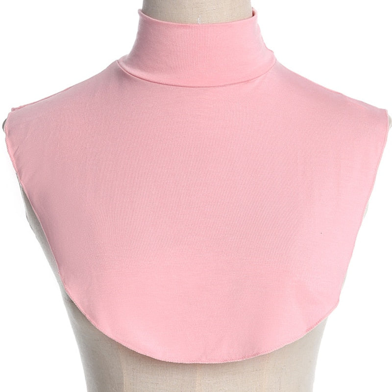Neck Cover Fake Collar Women Cotton Jersey Hijab Ramadan Muslim Fashion Inner Cap Turban Islam Clothing Modal Turtleneck