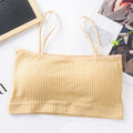 Fashion Women Sling Tube Top Sexy Bra Top Breathable Chest Pad Wearing Underwear Seamless Ice Silk Breast Wrap Lingerie Female