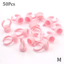 Wholesale 50/100Pcs Disposable Eyelash Extension Glue Rings,Eyelash Extension Glue Holder Holder glue container Tattoo Pigment