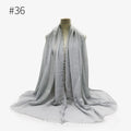 180X95CM Women Classic Muslim Crinkle Hijab Scarf Soft Cotton Head Scarves Turban Shawls Wraps Islamic Headband Femme Musulman
