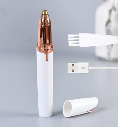 USB Electric Eyebrow Trimmer Makeup Painless Eye Brow Epilator Mini Shaver Razors Portable Facial Hair Remover Women Depilator