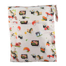 [Sigzagor]Wet Dry Bag With Two Zippered For Baby Diapers Nappies Waterproof Reusable 36cmx29cm