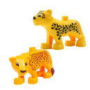 Zoo Animals Series Set Big Size Building Blocks Assemble Accessories Cute Birds Beasts Elephant Tiger Bricks Education Toys Kids