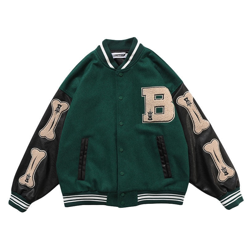 2021 street retro Letter embroidery baseball uniform cotton bomber jacket women winter loose all-match casual thickened jacket