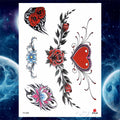 Girls Bracelet Chains Rose Tattoo Stickers Butterfly Body Arm Totem Tattoos Temporary Women Wrist Sexy Black Fake Tatoos