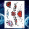 Girls Bracelet Chains Rose Tattoo Stickers Butterfly Body Arm Totem Tattoos Temporary Women Wrist Sexy Black Fake Tatoos