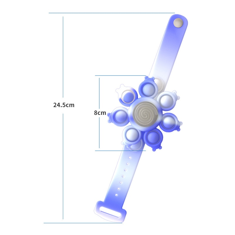 Octopus Spinning Pop Fidget Spinner Figet Toys Anti Stress Pops Wristband Light Bracelet Kawaii Push Bubble Kids Christmas Gifts