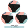 FINETOO Women&#39;s Cotton Panties 3Pcs Soft Striped Women Underpants Solid Girls Briefs Sexy Female Lingerie M-XL Comfort Underwear