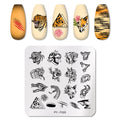 PICT YOU 12*6cm Nail Art Templates Stamping Plate Design Flower Animal Glass Temperature Lace Stamp Templates Plates Image