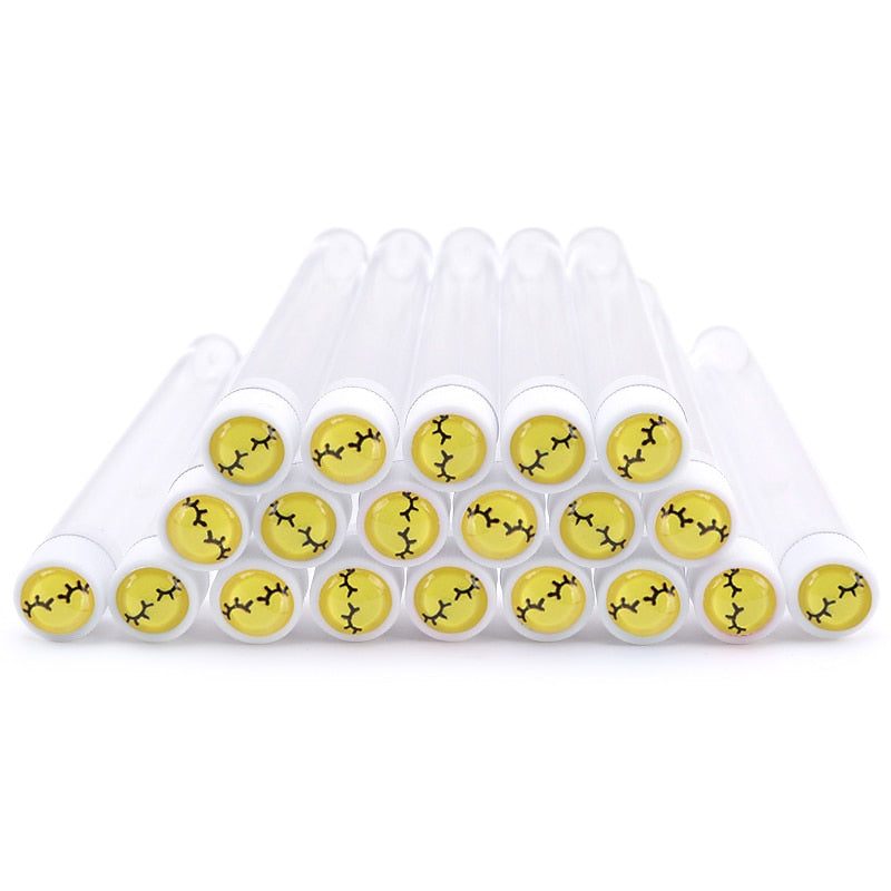 20pc Reusable Eyebrow Brush Tube Leopard Serpentine Diamond Flask Mascara Wand Dust-proof Eyelash Extension Supplies Makeup Tool