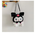 New Kawaii Sanrioed My Melody Cinnamoroll Cartoon Plush Bag Anime Soft Stuffed Animals Plushie Backpack Girls Doll Toys Gifts