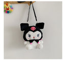 New Kawaii Sanrioed My Melody Cinnamoroll Cartoon Plush Bag Anime Soft Stuffed Animals Plushie Backpack Girls Doll Toys Gifts