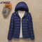 2021 New Women Thin Down Jacket White Duck Down Ultralight Jackets Autumn And Winter Warm Coats Portable Outwear