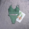 ATHVOTAR 2PCS Bra Sets Seamless Underwear Set Ribbed Bra Top Low-Waist Women Panties Female Bralette Lingerie New