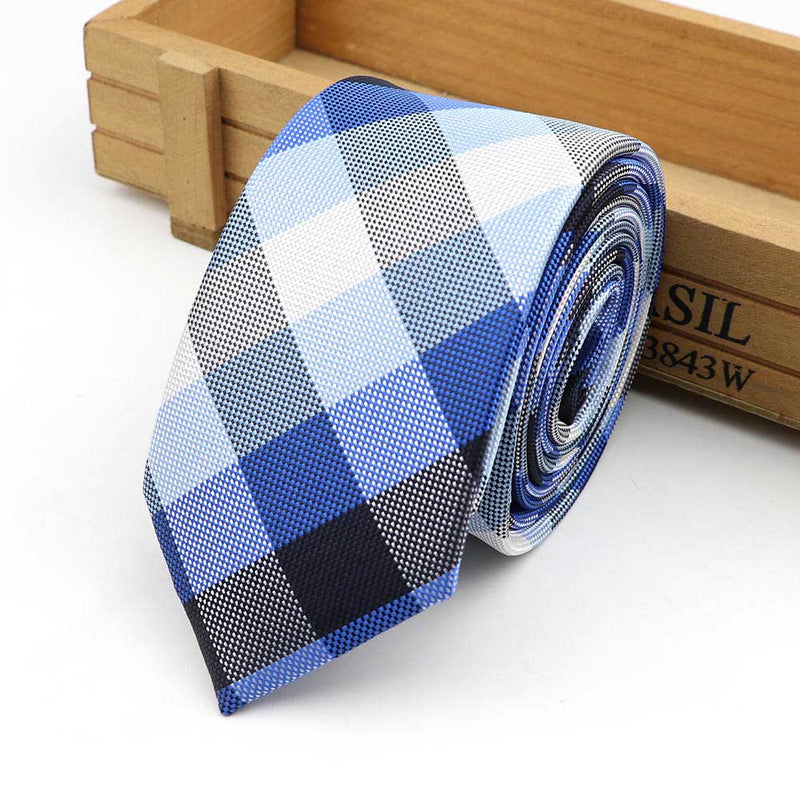 61 Colors Jacquard Striped Plaid Paisley Necktie 6cm Polyester Male Narrow Tie Skinny Tuxedo Suit Shirt Gift For Men Accessory