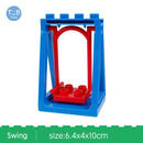 Blocks Amusement Park Accessory Slide Ladder Swing Seesaw Carousel Big Large-particle City Building Children&