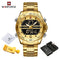 Luxury Brand NAVIFORCE Digital Sport Watch For Men Steel Band Waterproof Chronograph Alarm Clock Luminous Quartz Wrist watch Man