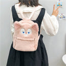 New Kawaii Sanrioed My Melody Cinnamoroll Cartoon Plush Bag Anime Soft Stuffed Animals Plushie Backpack Girls Doll Toys Gifts