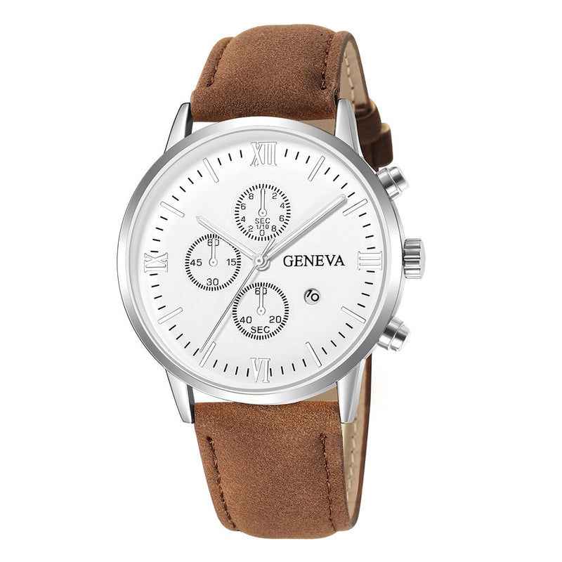 2022 Men Casual Sport Watches Geneva Leather Band Calendar Quartz Watch Clearance Sale Dropshipping Reloj Hombre Erkek Kol Saati