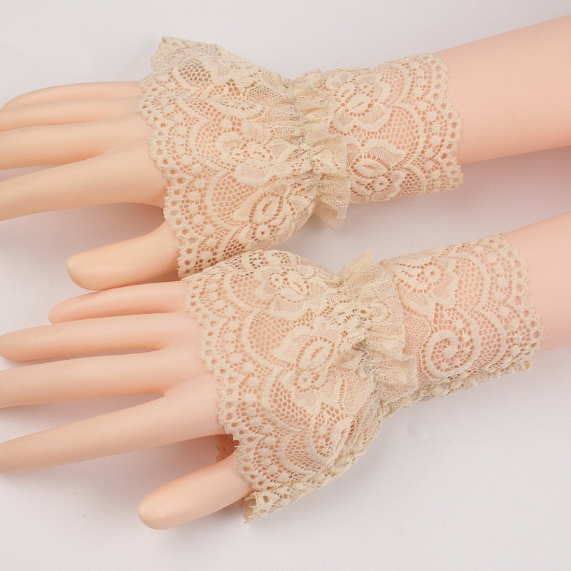 New Fake sleeves autumn winter wild sweater decorative sleeves pleated wrist Pleated organ fake sleeves universal fake cuff
